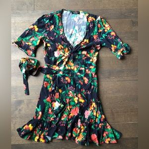 Zara Floral Wrap Dress-Small